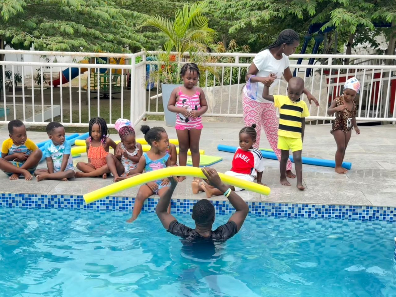 Kids Having Fun in Swimming Pool